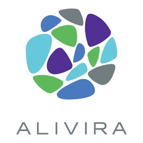 Logotio de la marca Alvira  de medicación para perros y gatos en la sección la tienda de la clínica veterinaria El Jardín